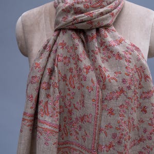 Natural Grey Cashmere Wrap | Soft Elegant Pashmina Scarf | Lightweight Handwoven Shawl | Timeless Gift for Her or Him | Sustainable Luxury