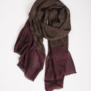 Handwoven Diamond Weave Indian Cashmere Scarf – Pure Wool Pashmina Wrap | Soft Scarves | Ethical Handmade Gift for Her