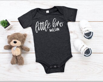 Little bro | Little bro onesie | Baby coming home onesie | Personalized onesie | Custom onesie | Brother set | Little bro big bro