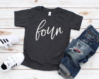 Fourth birthday shirt | birthday shirt | Four shirt | boy birthday shirt | boy fourth birthday shirt | birthday outfit | 4th birthday shirt