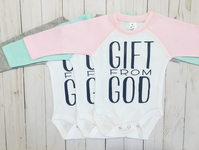 Gift from God Christian ONESIES® Pregnancy Announcement | Etsy