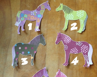 BIG Horse Iron-On Cotton Fabric Appliques For DIY Projects - Pick Your Selection