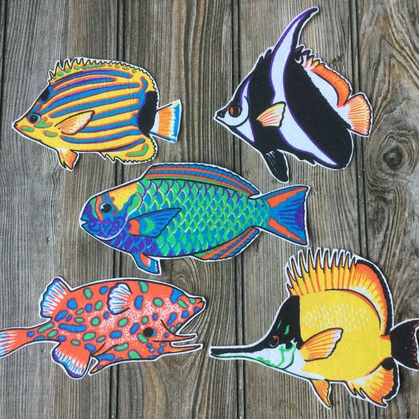 Tropical Fish Fabric Etsy
