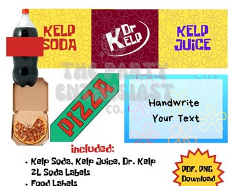 Plantilla imprimible bajo el mar Kelp Deluxe Party Pack