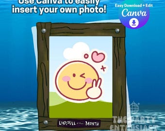 Plantilla de Canva para empleado del mes bajo el mar