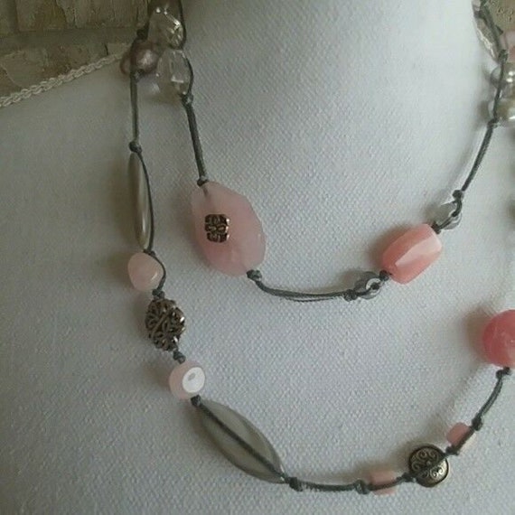Silpada 925 Sterling Silver Pearl Pink Soapstone … - image 3