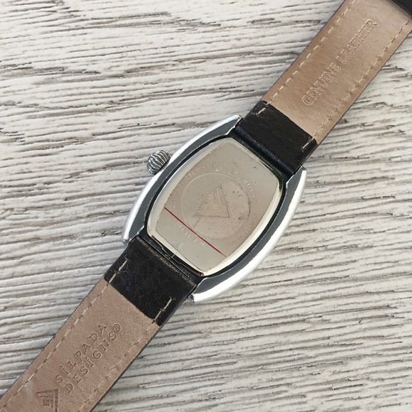 Silpada Brown Leather Band Wrap Watch Band Stainless Steel  display picture 2