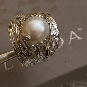 Silpada Sterling Silver Ring Size 7 Pearl Perfect Bliss 925