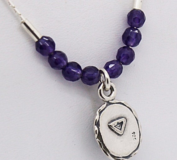 N1282 Silpada Retired Sterling Silver Amethyst Ne… - image 5