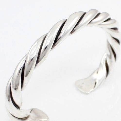 【送料無料】 Silver Sterling Heavy RARE Silpada Rope Cuff Cable Twist アクセサリー