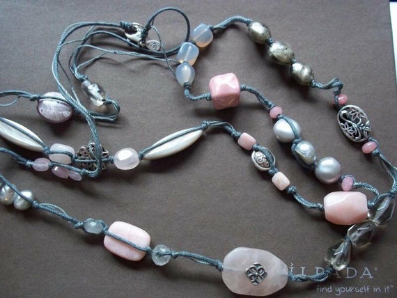Silpada 925 Sterling Silver Pearl Pink Soapstone … - image 5