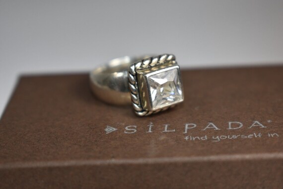 Silpada Size 8 Ring Sterling Silver Cubic Zirconi… - image 5