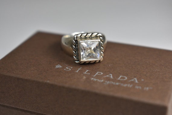 Silpada Size 8 Ring Sterling Silver Cubic Zirconi… - image 6