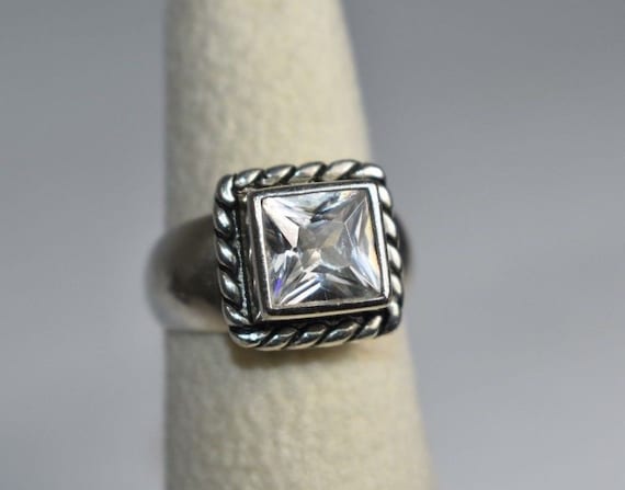 Silpada Size 8 Ring Sterling Silver Cubic Zirconi… - image 8