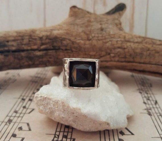 Silpada 925 Sterling Silver Smoky Quartz Ring Size 7 R1453