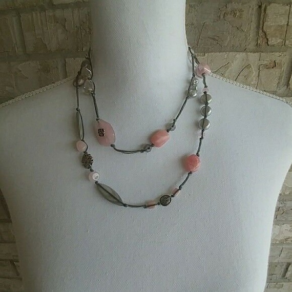 Silpada 925 Sterling Silver Pearl Pink Soapstone … - image 2
