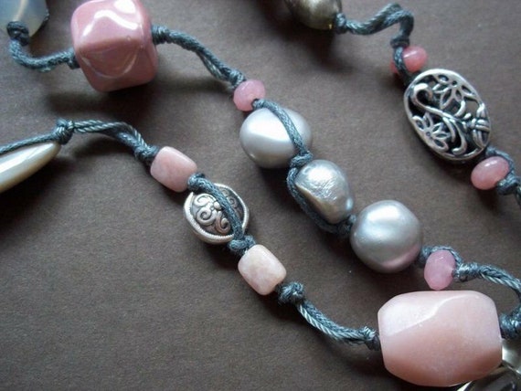 Silpada 925 Sterling Silver Pearl Pink Soapstone … - image 6