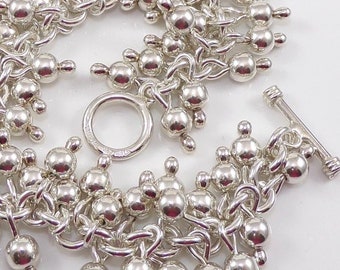 Silpada Sterling Silver Cha Cha Bracelet Chunky 925 Toggle Clasp