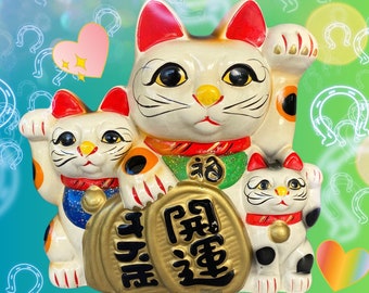 希少　昭和レトロ　招き猫　ライト　電気　置物 招き猫 置物 手が動く ソーラー 玄関飾り 黒 金 白 まねきねこ 電池