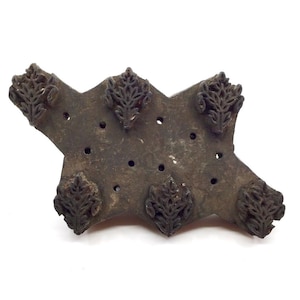 Large Craft Wood Stamp - Lotus Vintage Indian Wood Block -  Craft Supplies - Stamp - Pottery - Print Art - Textile Making Design