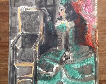 パブロ・ピカソ オリジナル リトグラフ 1961年 - 限定版 150 - Les