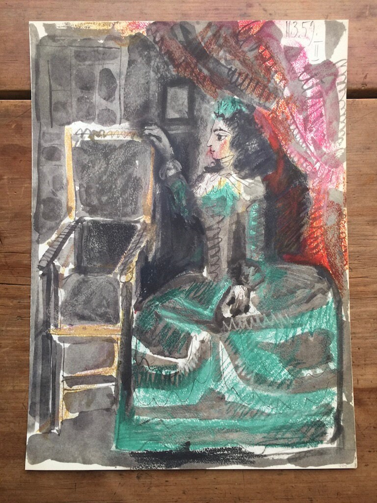 パブロピカソ　リトグラフ パブロ・ピカソ オリジナル リトグラフ 1961年 - 限定版 150 - Les