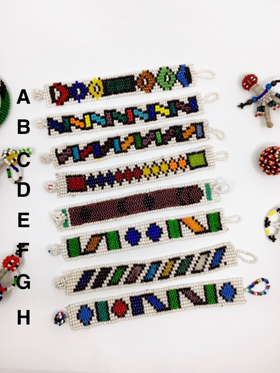 African glass bead bracelet discount