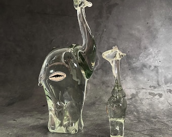 Set of 5 Ngwenya Glass Animal Figurines From Swaziland With