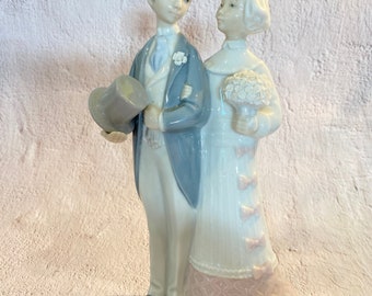 花嫁と花婿、結婚式のカップル、繊細な 1970 年代に廃盤になった