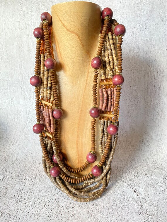 Lot De 4 Colliers Vintage Avec Grosses Perles - Multicolores, Style Années 70/80 - Occasion, Parfait Pour La Déco Ou Le Porté