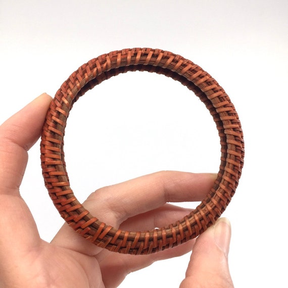 Vintage Grass Fibre Bangles - Eco-Friendly Bangle… - image 3