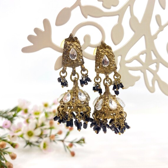 BOHEMIAN INDIAN JEWELRY Indian Earrings Indian Wedding Jewelry Bollywood Jewelry Chandbali Earrings Desi Jewelry Bohemian Jewelry