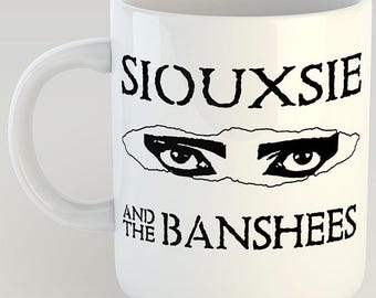 Siouxsie Eyes Logo 11oz Coffee Mug Andrew Eldritch Southern Death Cult The Cult Bauhaus The Damned Post Punk Siouxsie and the Banshees