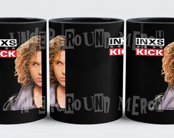 INXS Kick 11oz Black Coffee Mug