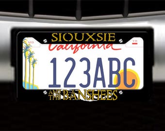 Siouxsie & the Banshees License Plate Frame Deathrock Goth Joy Division The Cure Christian Death Sex Gang Children Specimen Sisters of Mercy