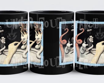 Chameleons Strange Times 11oz Black Coffee Mug