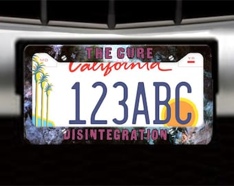 The Cure ""Disinklusion"" Nummernschildrahmen Benutzerdefinierte Vollfarbe Neue Bestellung Bauhaus Siouxsie Ian Curtis Sisters of Mercy Depeche Mode."