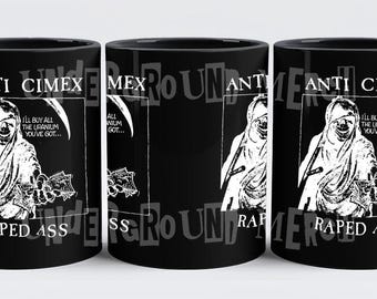 Anti Cimex Raped Ass 11oz Black Coffee Mug