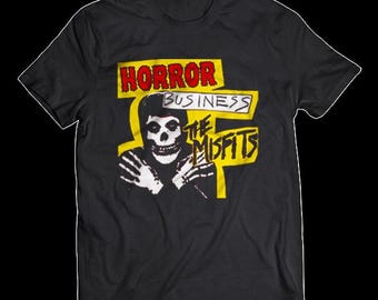 T-shirt Unisexe Plan 9 Records – Misfits, Samhain, Motif Drapeau Noir, Coton, Neuf Avec étiquette