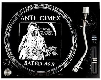 Anti Cimex Slipmat Entladen Svart Framtid Bathory Plattenspieler Custom