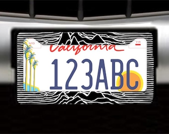 Joy Division License Plate Frame Deathrock Goth Bauhaus The Cure Christian Death Sex Gang Children Specimen Alien Sex Fiend Sisters of Mercy
