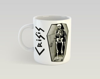 Crisis #2 11oz Coffee Mug Death In June Douglas Pearce Peace Punk Post Punk Crass Conflict Anarcho Goth Deathrock