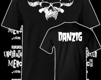 Camiseta Danzig White Skull CON estampado en la espalda