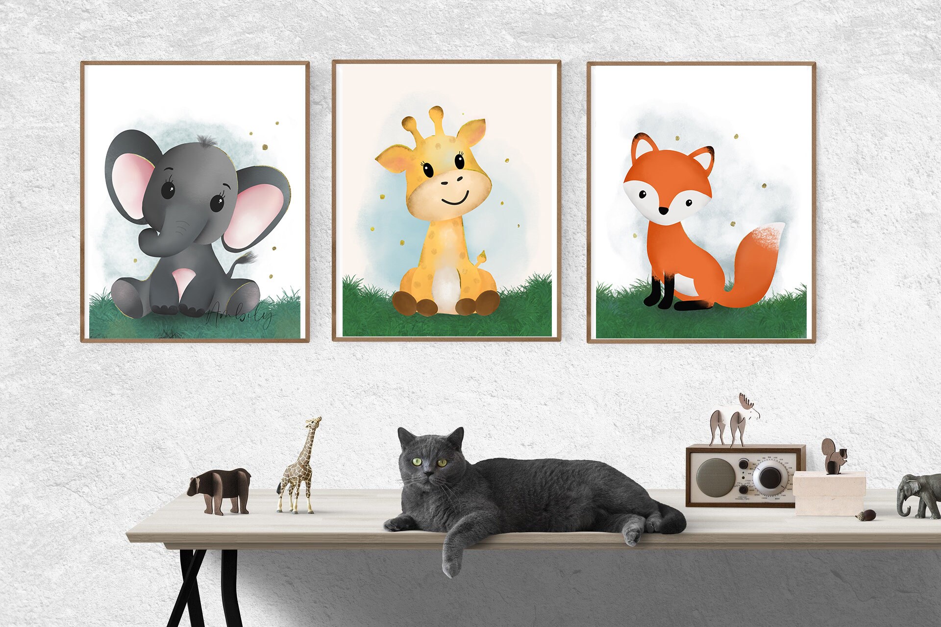 Baby animals nursery print out | Etsy
