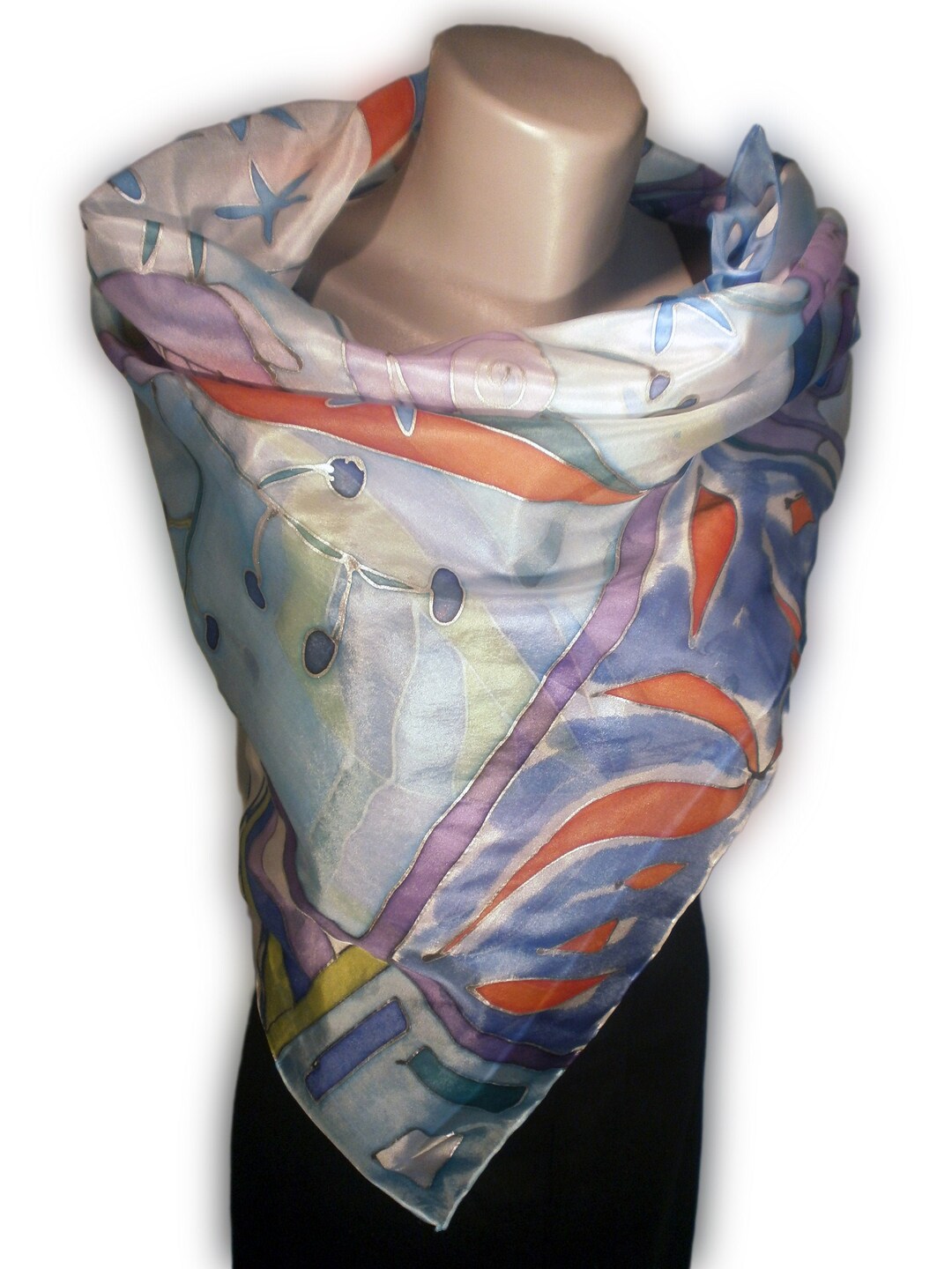 Unveiling Artistry Silk Scarf