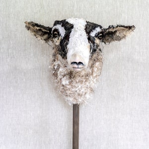 Walter Textile Sheep Animal Sculpture, Vintage Textiles, Fibre Art image 1