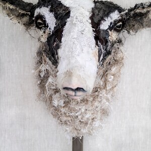 Walter Textile Sheep Animal Sculpture, Vintage Textiles, Fibre Art image 5