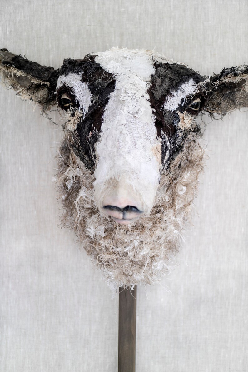 Walter Textile Sheep Animal Sculpture, Vintage Textiles, Fibre Art image 5