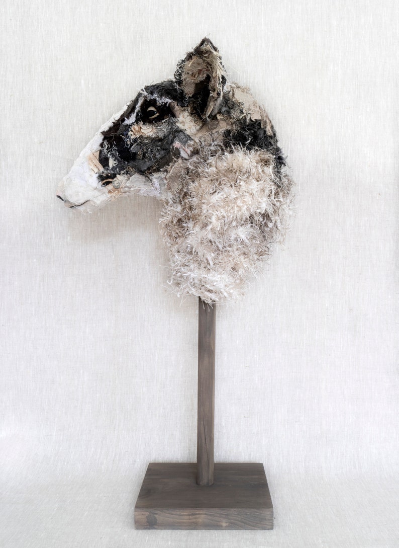 Walter Textile Sheep Animal Sculpture, Vintage Textiles, Fibre Art image 3