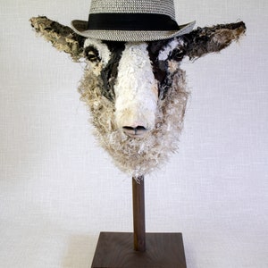 Walter Textile Sheep Animal Sculpture, Vintage Textiles, Fibre Art image 6